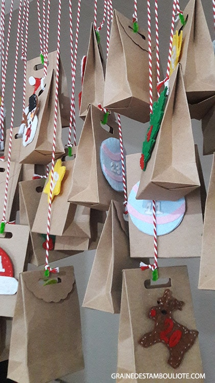 calendrier de l'avent de Noël diy avec accessoires achetés à eminonu istanbul
