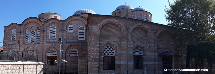 monastère du Pantocrator, façade nord des églises de la Vierge Miséricordieuse et Saint-Michel l'archange, architecture byzantine