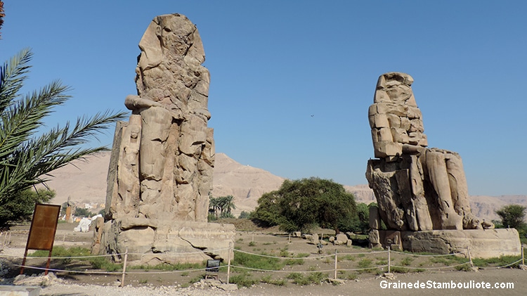 colosses de Memnon, Louxor rive ouest, Thebes, Egypte