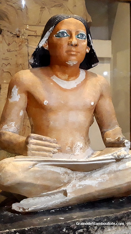 statue du scribe, égypte antique, musée égyptien du Caire