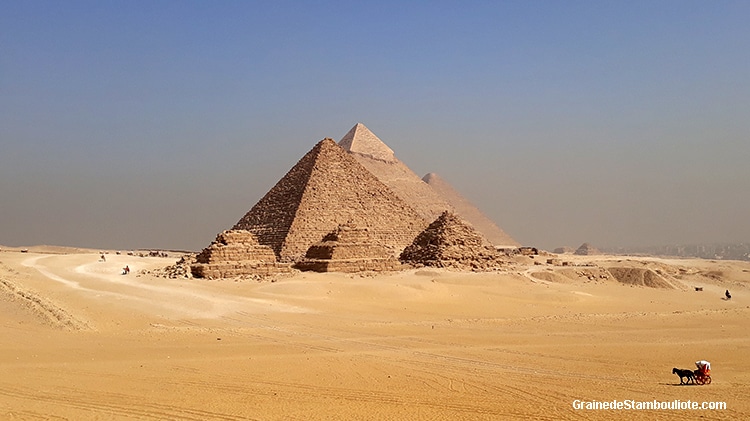 Pyramides de Kheops, Khephren, Mykerinos, du plateau de Guizeh, Le Caire, Egypte