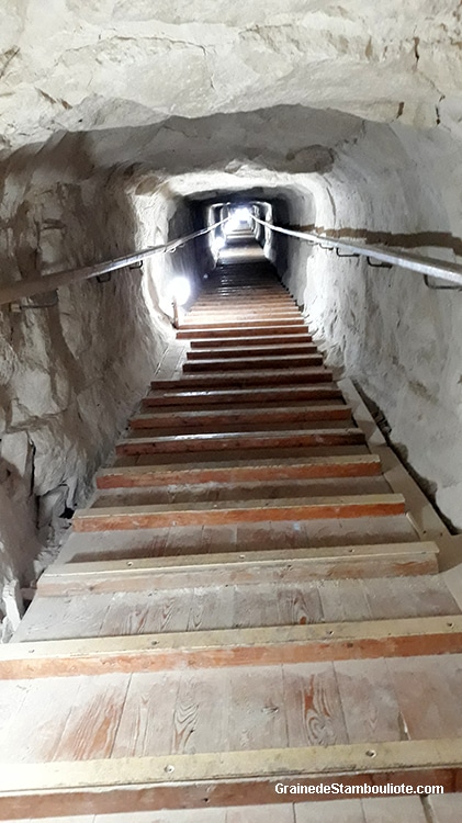 intérieur de la pyramide rhomboïdale, plateau de Dachour, Le Caire, Egypte