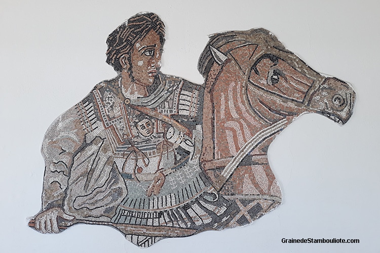 mosaïque d'Alexandre le Grand, Gordion, Noeud Gordien, Polatli, musée du tumulus du Roi Midas